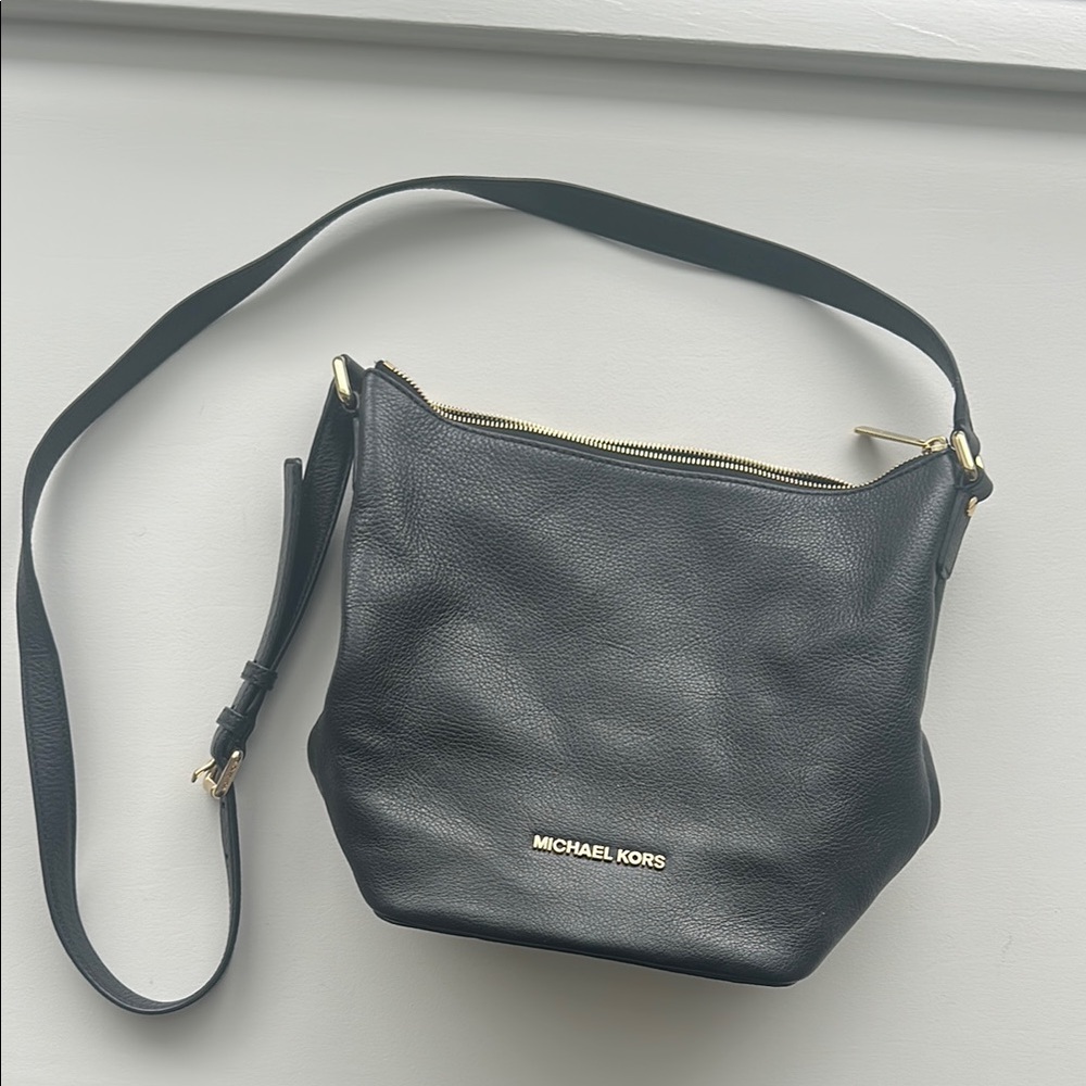 Michael Kors Black Leather Shoulder Bag